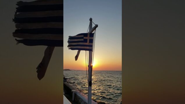 Mykonos de día a noche: el sunset MÁS viral que vas a ver🌅 #mykonos #travel #greece #grecia #viajes