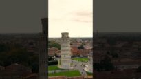 🇮🇹😱 ¡Llegando a la famosa Torre de Pisa!  #italy #travel #italia  #turismo  #viajes #pisa #drone