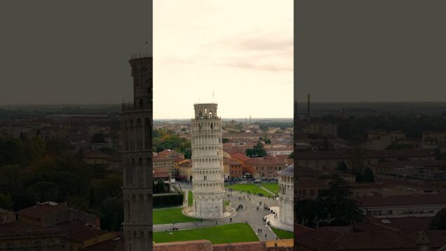 🇮🇹😱 ¡Llegando a la famosa Torre de Pisa!  #italy #travel #italia  #turismo  #viajes #pisa #drone